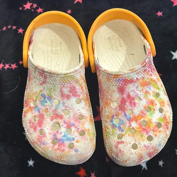 Other - Size 11 toddler girl, multicolor crocs, good condition
